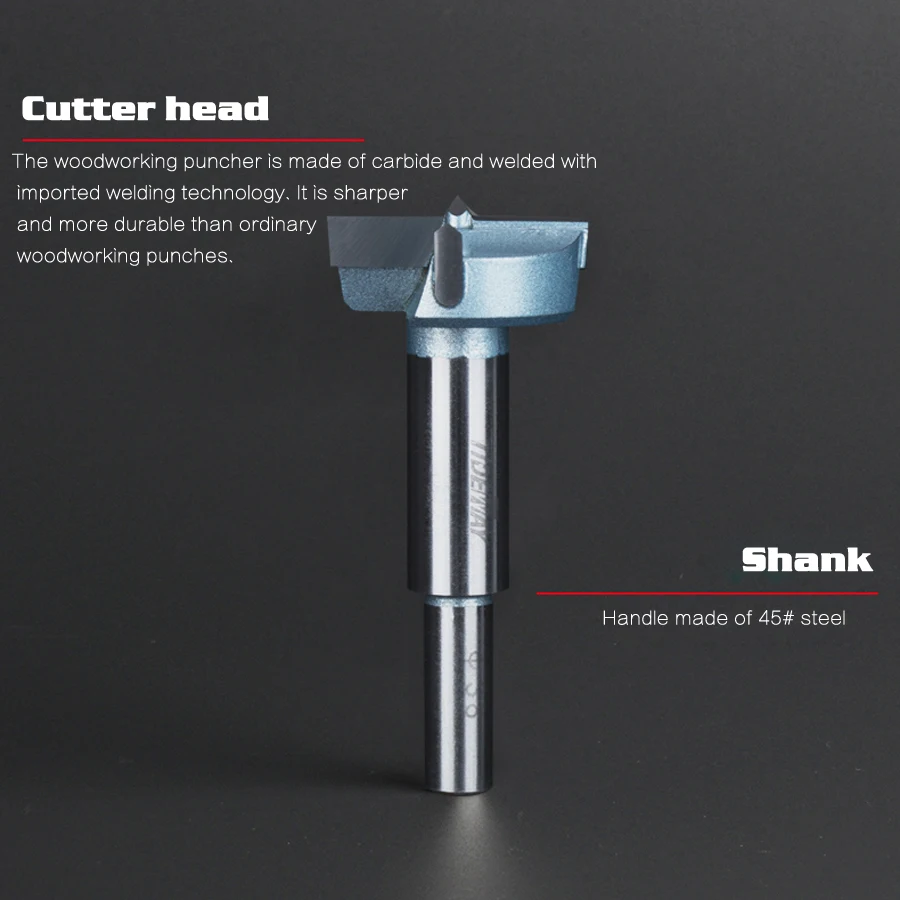 Насадки для дрели форстнера waveway вольфрамовый резец с круглым хвостовиком 12-65 мм |