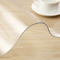 1 5mm pvc tablecloth transparent waterproof table cover oil proof soft glass protection kitchen cover dining table table cloth