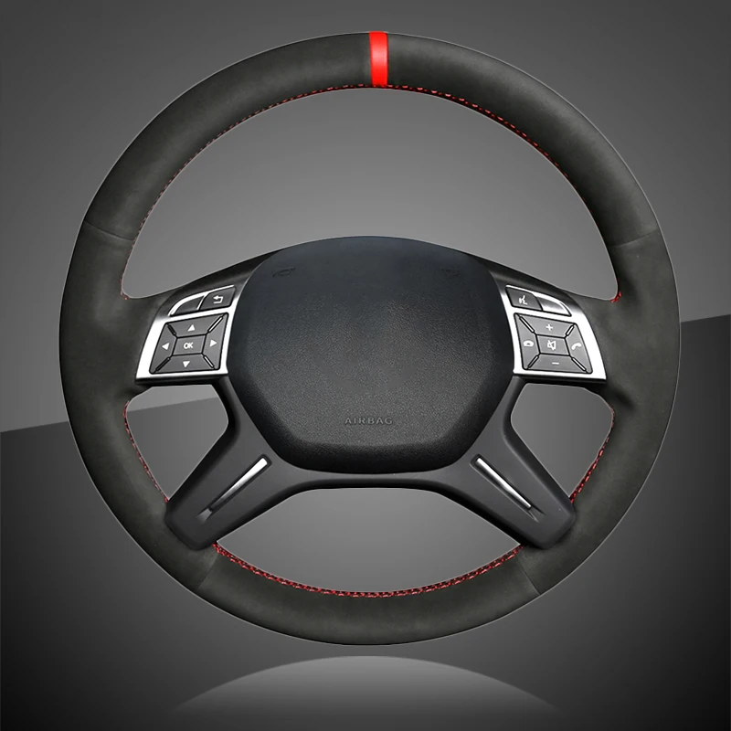 Auto Braid On The Steering Wheel Cover for Mercedes Benz E-Class E300 2014 GL-Class GL 350 400 500 550 2013-2015 M-Class ML Car |