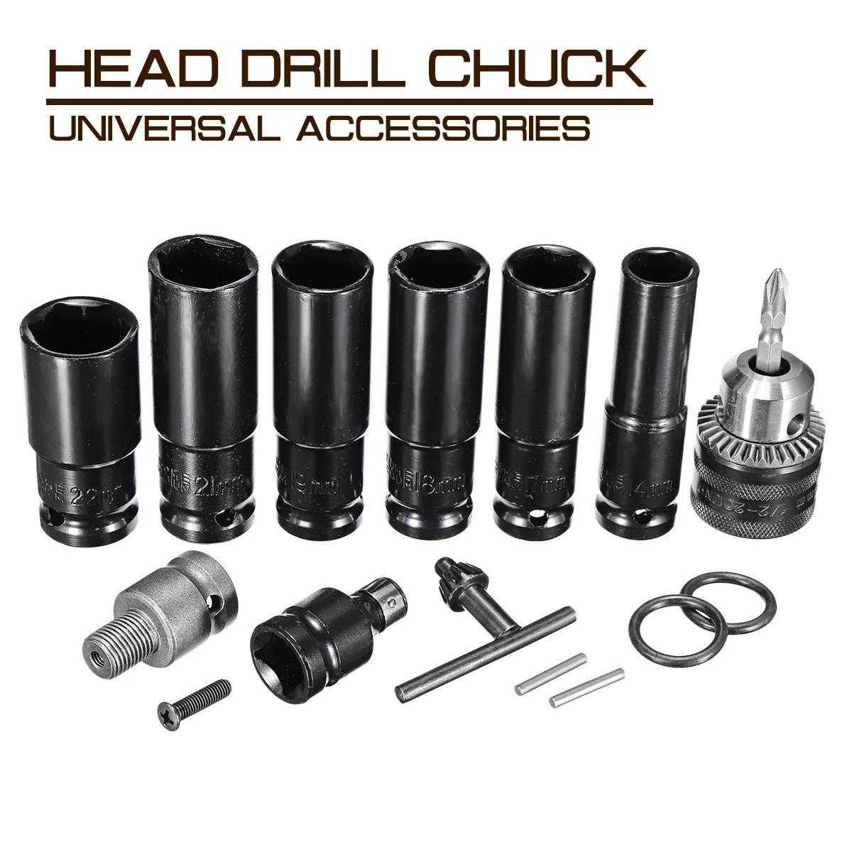 Ударный гайковерт электрический патрон для дрели универсальный аксессуар