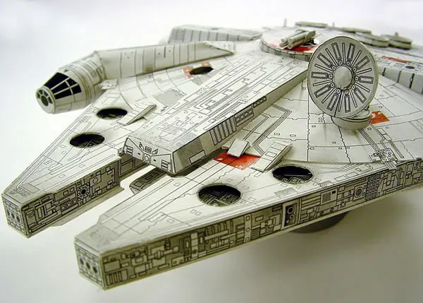 

3D Paper Model Falcon Ship Kid DIY Intellectual Development Toy