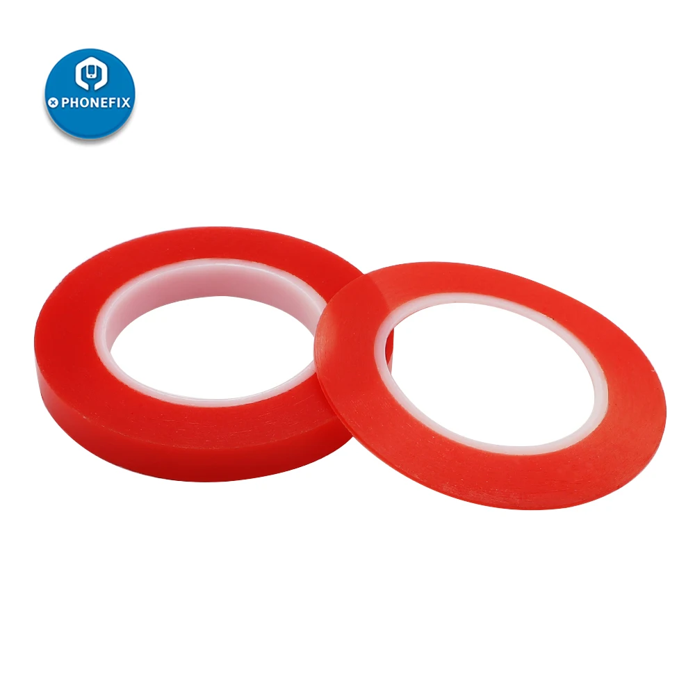 PHONEFIX PET красная прозрачная пленка акриловая клейкая лента без следов