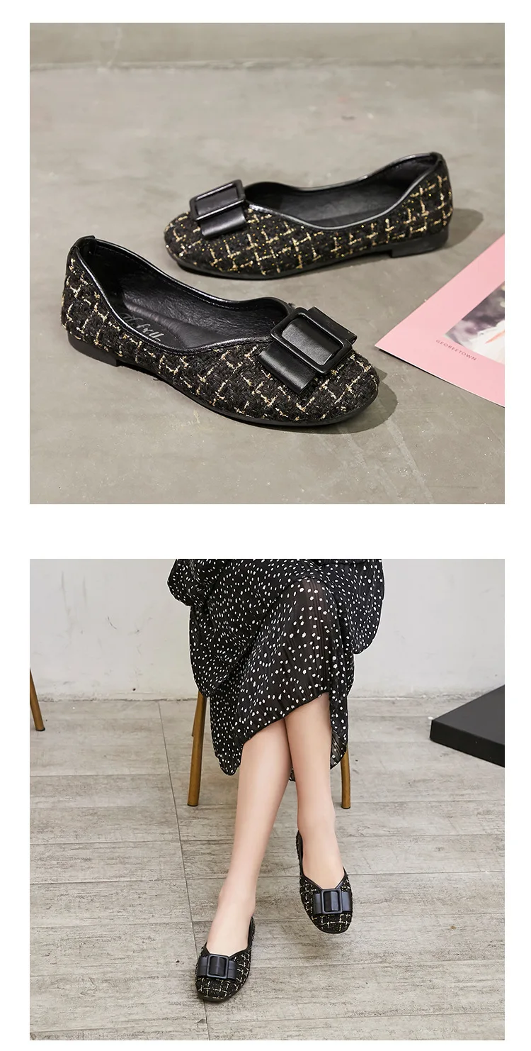 

Large Size Single Shoe Female Spring and Autumn 2019 New Female Shoes Korean Version Baitao Leisure Fashion Bean Shoes
