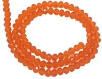 6mm orange rondelle crystal glass loose beads lampwork 95 100pcs each strand
