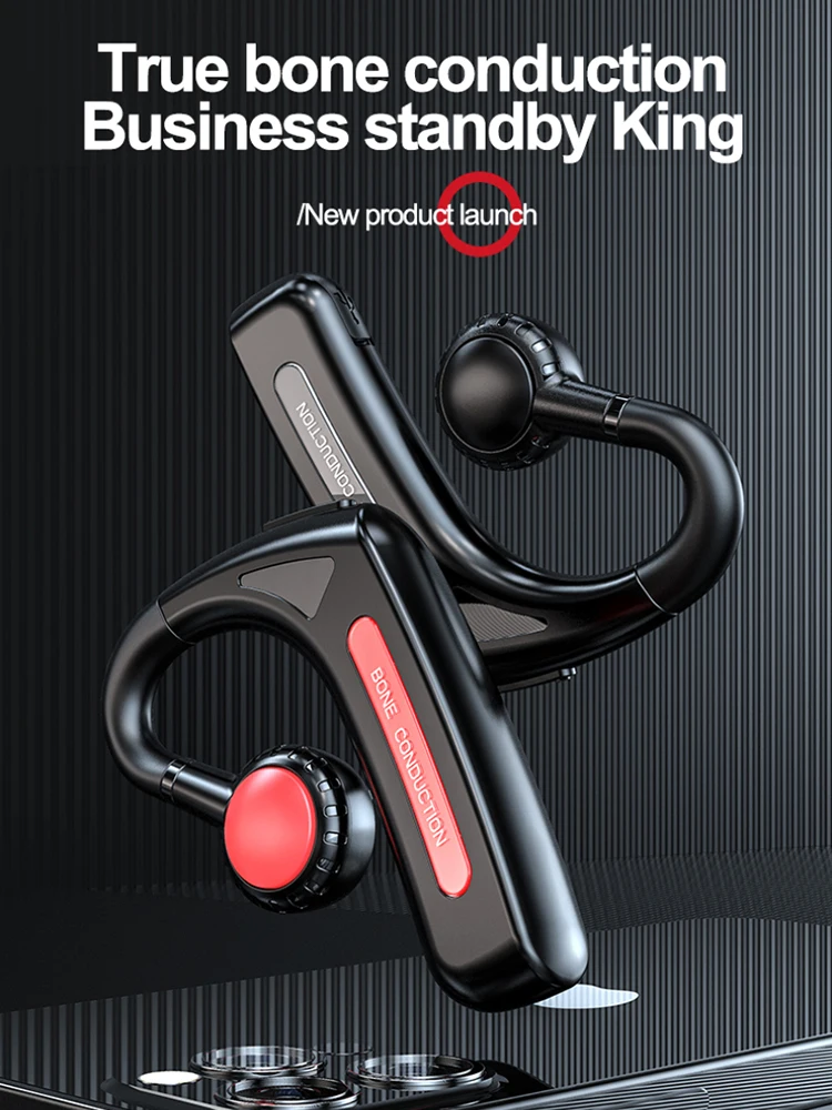 

Новинка 2021, популярные наушники с костной проводимостью, совместимая Беспроводная спортивная Гарнитура, стерео гарнитура с микрофоном для ...