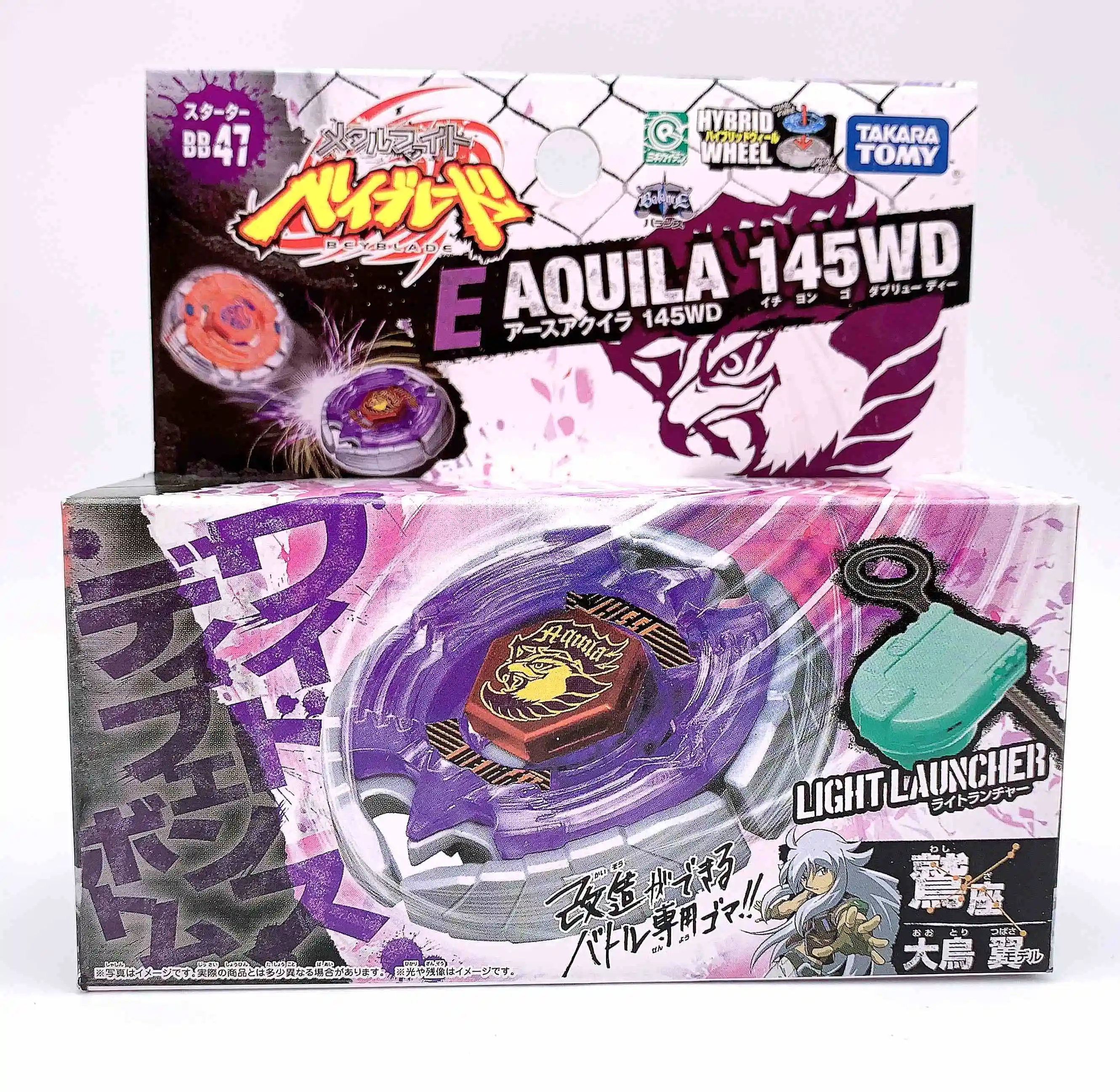 

TAKARA TOMY BEYBLADE METAL FUSION BB-47 EARTH EAGLE AQUILA 145WD + пусковое устройство в качестве детских игрушек на день