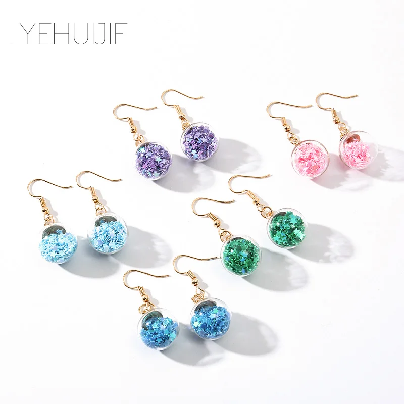 

Women's Glass Beads Pendant Earrings Small Fresh Earrings Jewelry Personality Pendant Earrings Women's Christmas Gifts