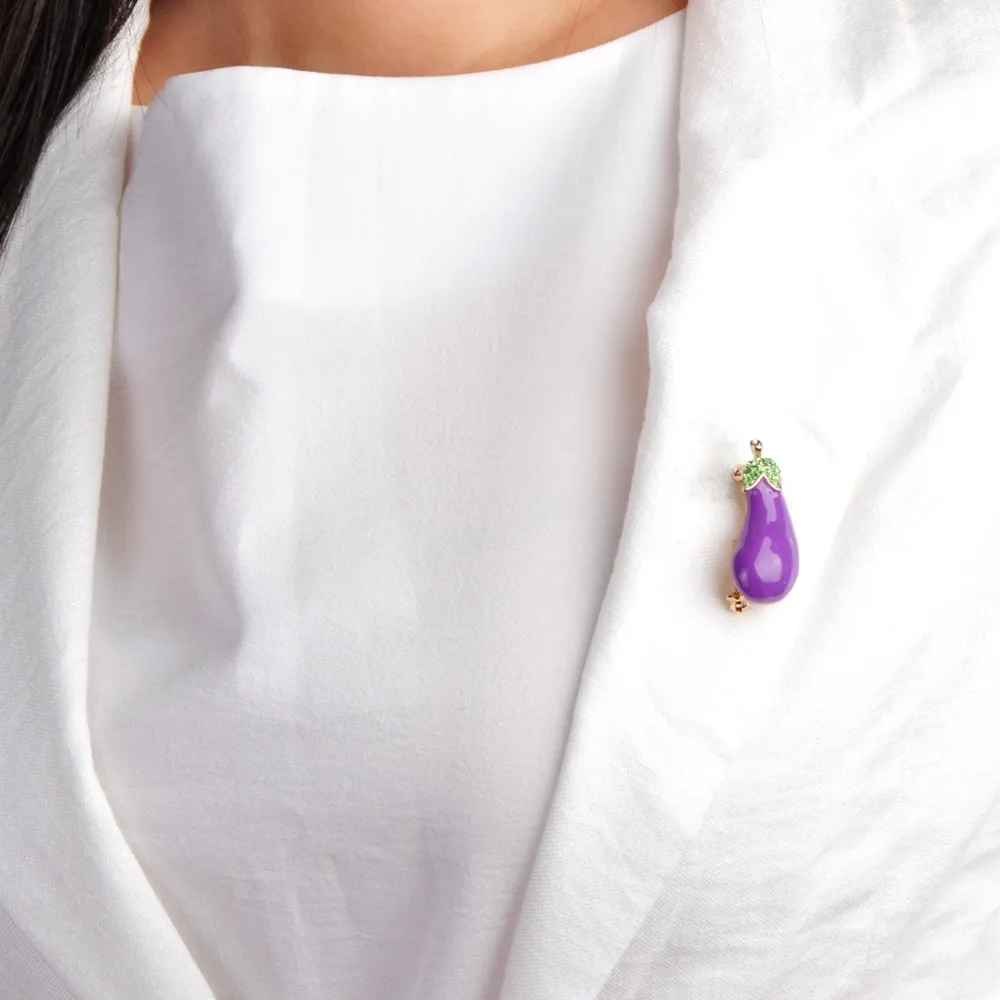 Брошь из металлического сплава с эмалью золотого цвета | Украшения и аксессуары