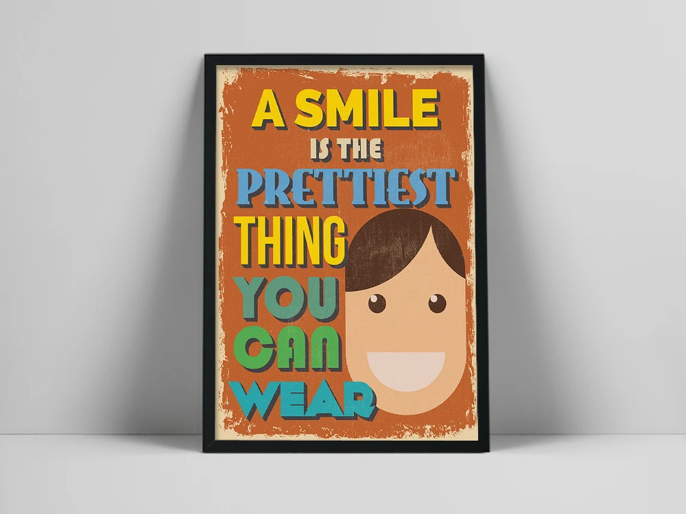 Цитаты в стиле ретро домашний декор настенные картины английская улыбка