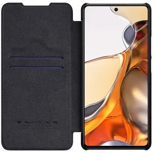 for xiaomi 11t pro case nillkin qin vintage leather flip case for xiaomi mi 11t phone cover for xiaomi mi 11t pro wallet bag free global shipping