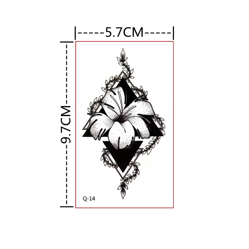 Women's Temporary Waterproof Tattoo Stickers Henna Geometric Patterns False Tattoos Men's And Women's Body Decoration Decal Art