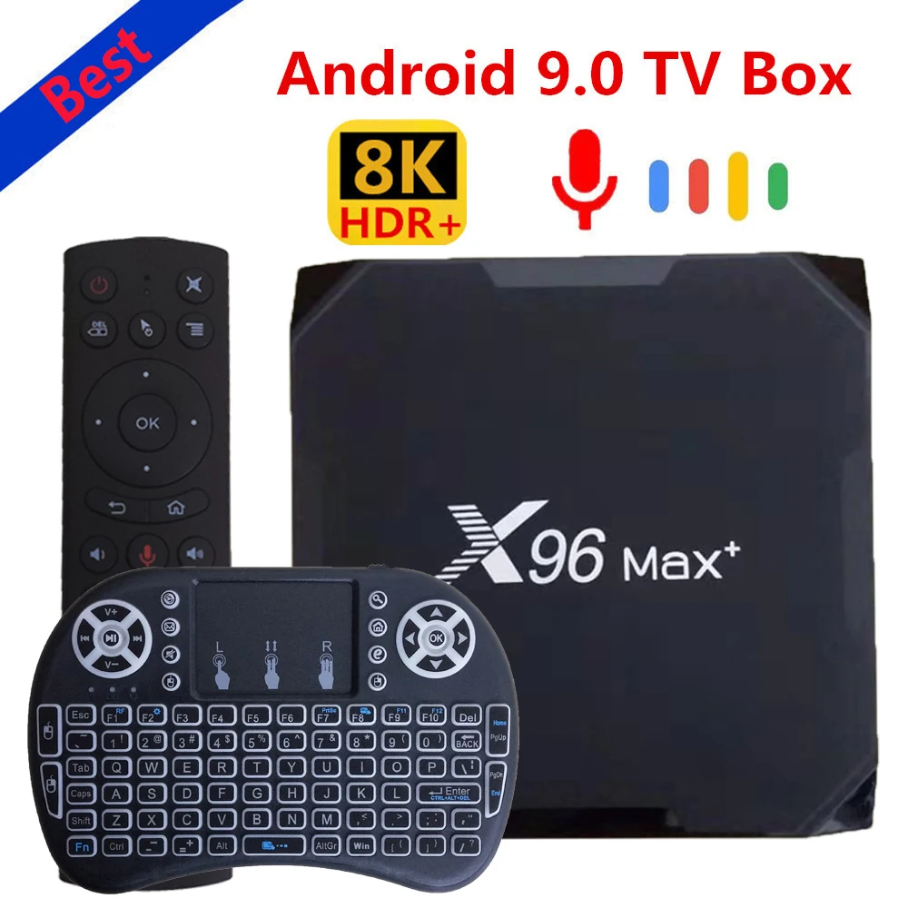 Лучшая Приставка Smart TV 2021 X96 max plus mini 4pda Android 9 0 Amlogic S905X3 Четырехъядерный 4 Гб 64 ГБ 32 8K