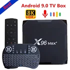 Лучшая Приставка Smart TV 2021 X96 max plus mini 4pda Android 9,0 Amlogic S905X3 Четырехъядерный 4 Гб 64 ГБ 32 ГБ 8K Wifi 4K X96Max + медиаплеер