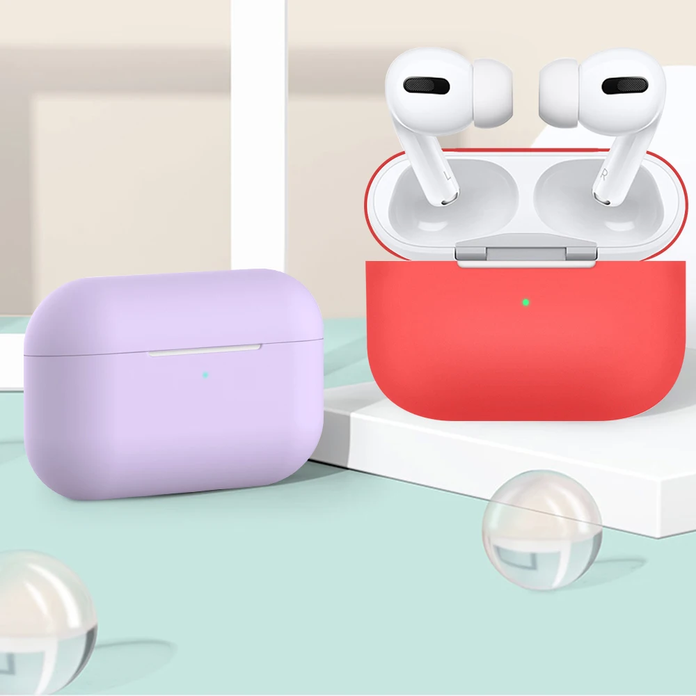 Силиконовый чехол защитный для Apple Airpods Pro TWS беспроводные Bluetooth наушники мягкий 3