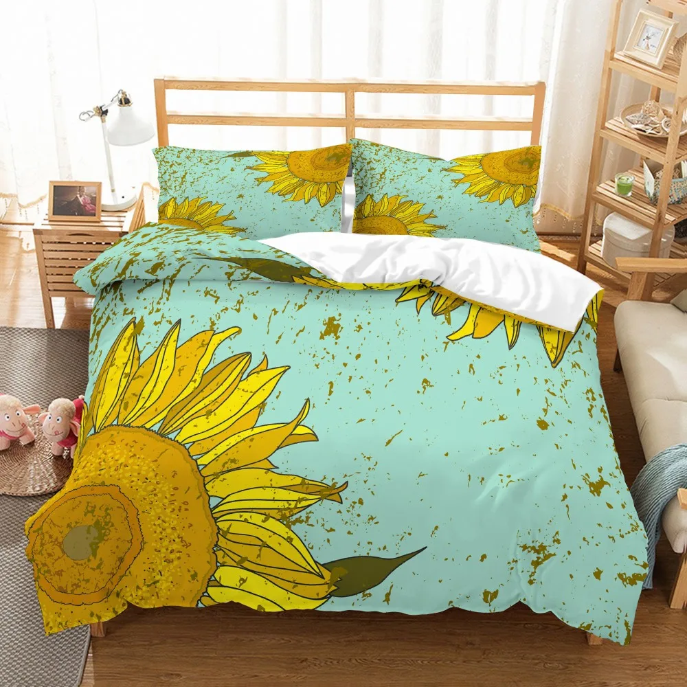 Подсолнух серии постельных принадлежностей 2/3 шт покрывало из микрофибры для