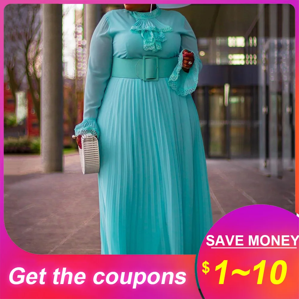 Вечерние платья макси винтажное женское плиссированное платье с воротником