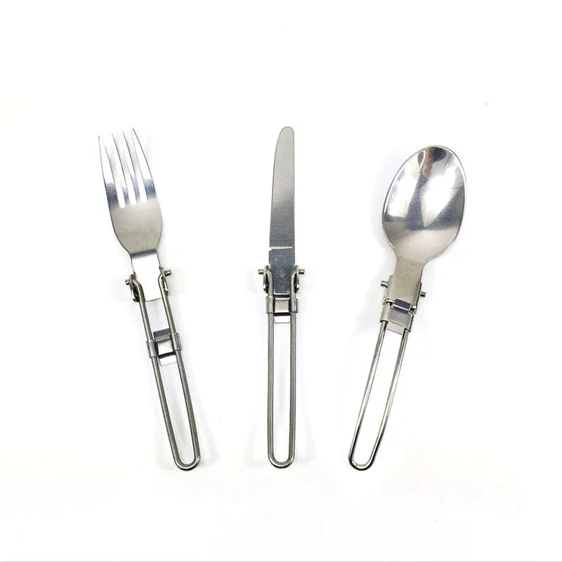 

Kitchen Utensil Set Folding Tableware Cutlery Set Dishes Stainless Steel Portable Folding Tableware Cutlery Set Case