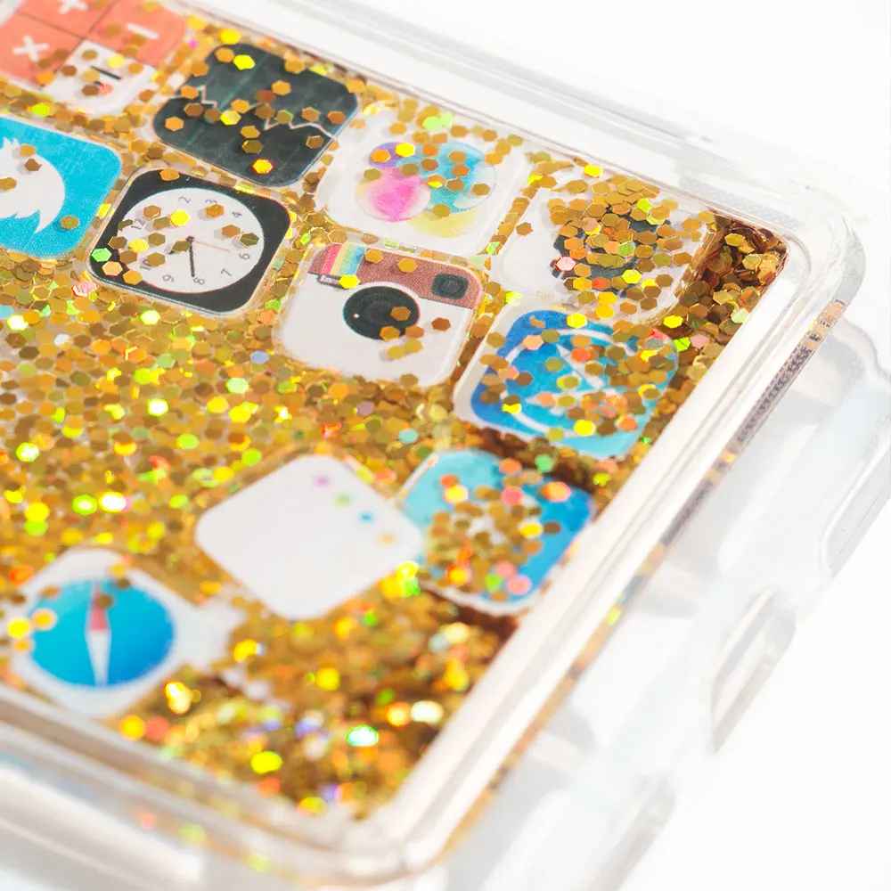 KISSCASE APP Icon Quicksand Case For iPhone 8 7 6S 6 Plus X XS Max Glitter Phone Cases XR 11 Pro Cover Funda | Мобильные телефоны и