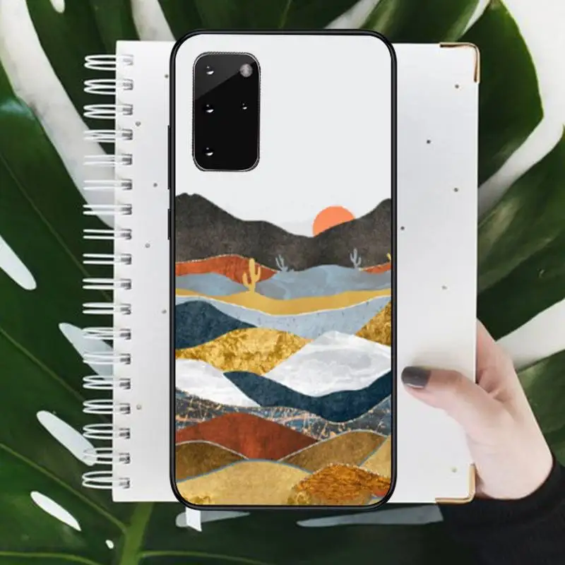 

Mountain Marble Moon Phone Cases For Samsung galaxy S 9 10 20 A 10 21 30 31 40 50 51 71 s note 20 j 4 2018 plus