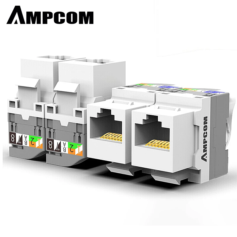AMPCOM 10 Pack CAT5e RJ45 инструмент без ключа пробойника требуемый Модуль UTP разъем
