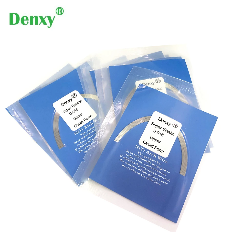 100pcs Denxy High Quality Orthodontic Niti Super Elastic Ovoid Form Archwire Orthodontic Arch Wires Niti Wire Round/Rectangular