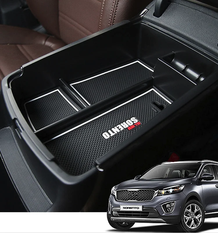 Подлокотник контейнер для хранения лоток Kia Sorento 2015 2016 2017 интимные автомобильные