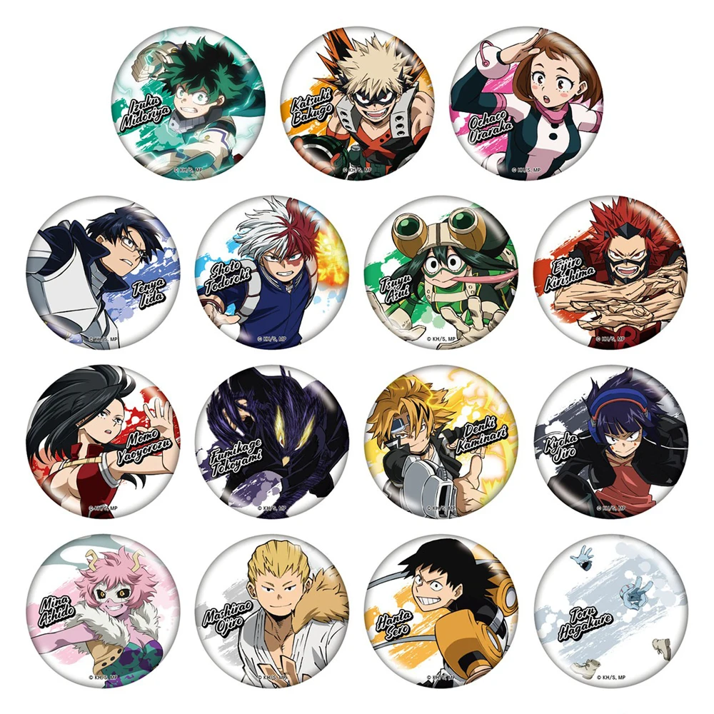 My Hero Academia Anime Boku No Badge MHA Metal Badge Brooch Pins