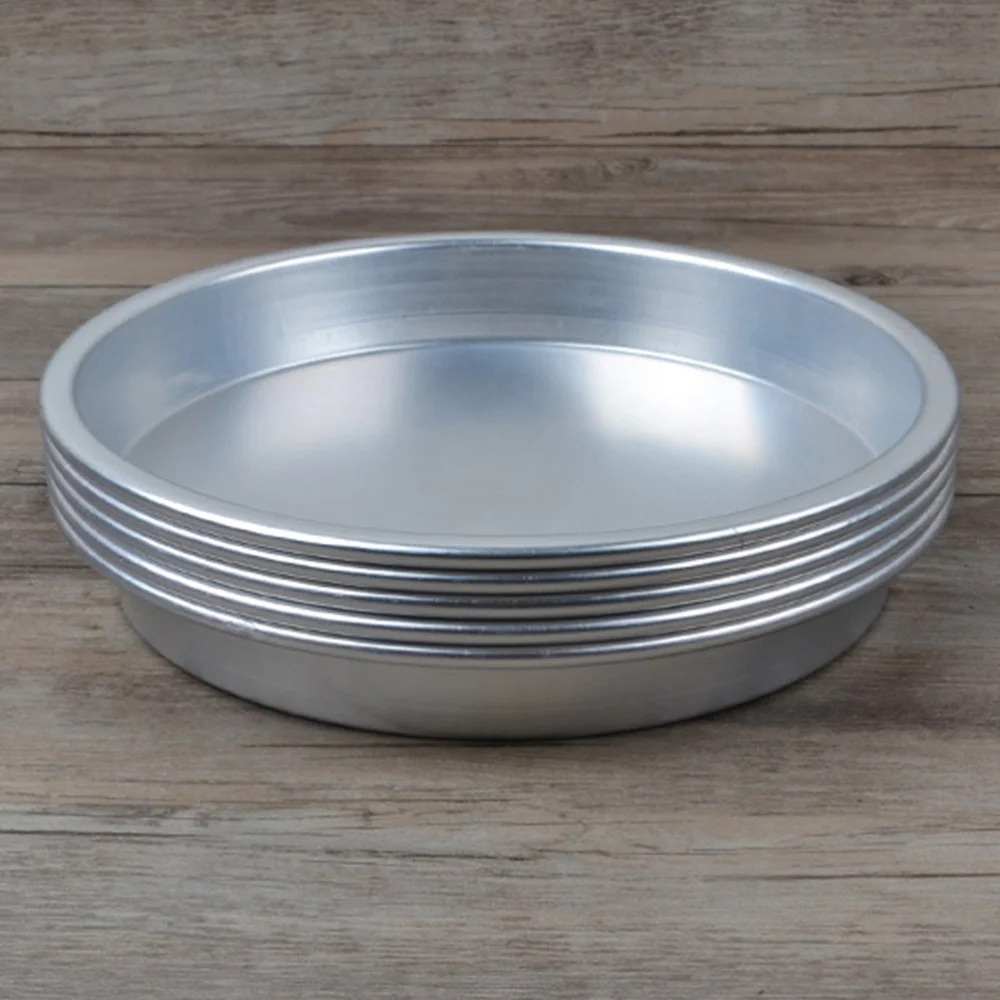 

5 Pcs Multi-purpose Dinner Plates Aluminium Alloy Picnic Plates Fruit Plates
