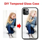 Чехол из закаленного стекла для iPhone 13, 12, 11 Pro Max Mini, 13Pro, SE Max, XS, XR, X, 8, 7 Plus, 6, 6s, уникальный чехол сделай сам