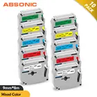 Absonic 10PK смешанные Цвет MK-221 9 мм М лента MK 221 M-K221 принтер ленты Совместимость для Brother P-touch PT-45M PT-80 этикетка производители