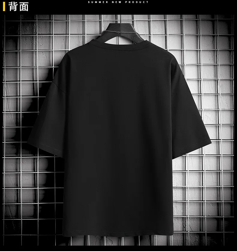 

2021 Summer New Cotton T Shirts Short Sleeve Men Casual O-neck Summer T Shirts 2 Colors Size S to 3XL J0576-0376-A