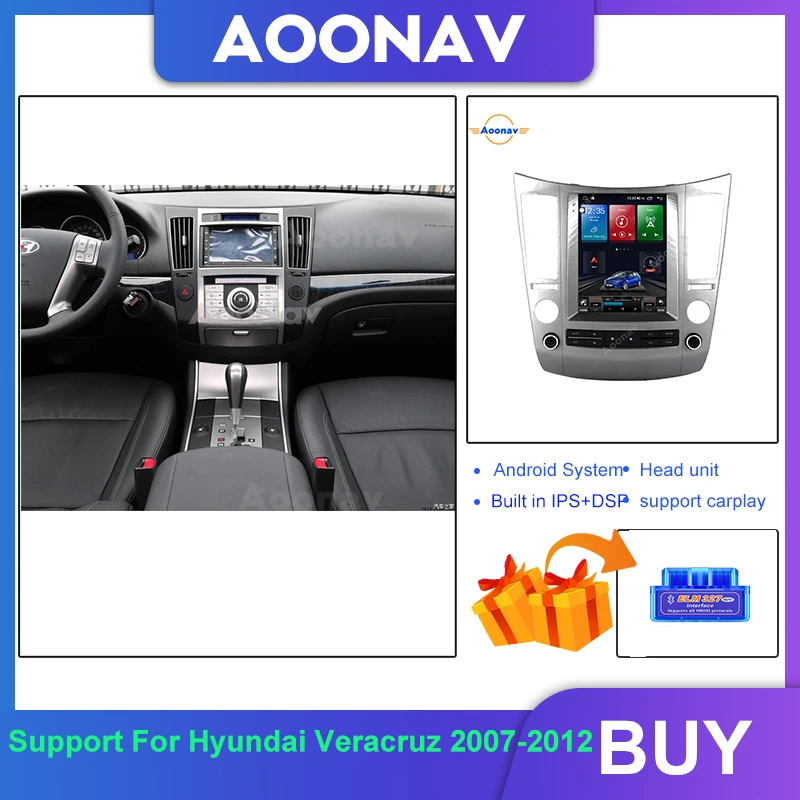 

Автомобильное радио для Hyundai Veracruz 2007-2012, вертикальный экран, GPS-навигация, автомагнитола, система Android, мультимедийный плеер