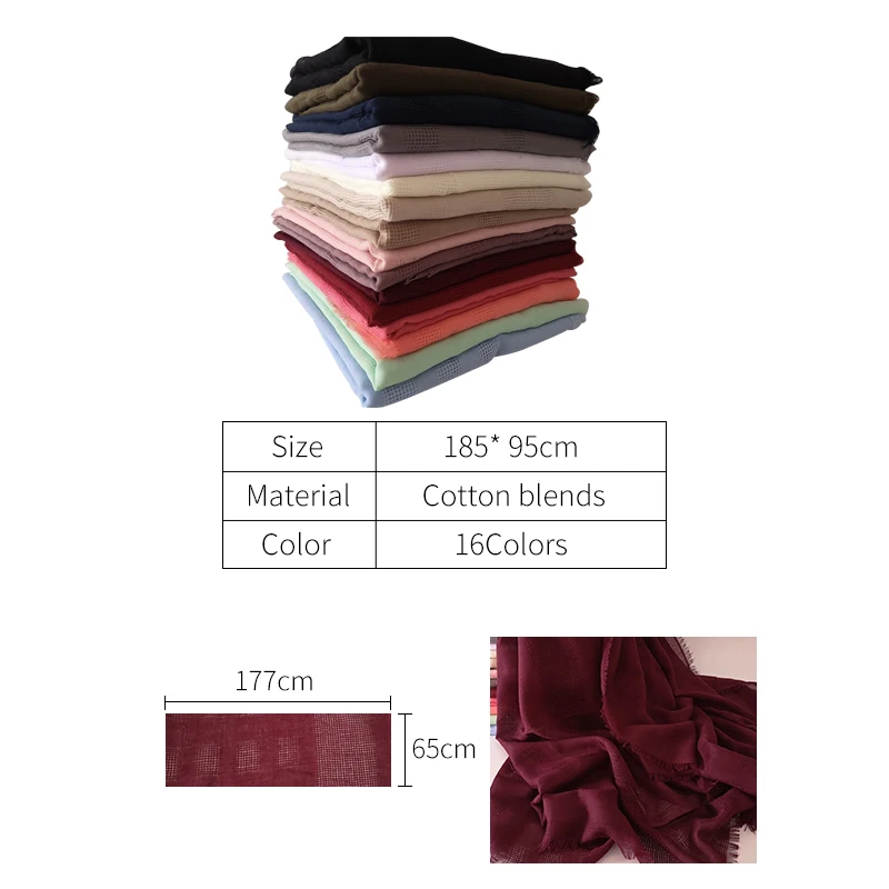 Fashion solid color scarf viscose scarf piercing plaid shawl plain scarves maxi hijab muslim head hijabs wrap muffler 10pcs/lot