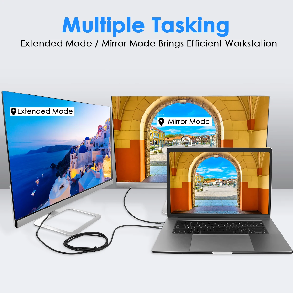 Портативный кабель с разъемами типа C и DP штекер/гнездо 0 2 м/1 8 м 4K @ 60 Гц