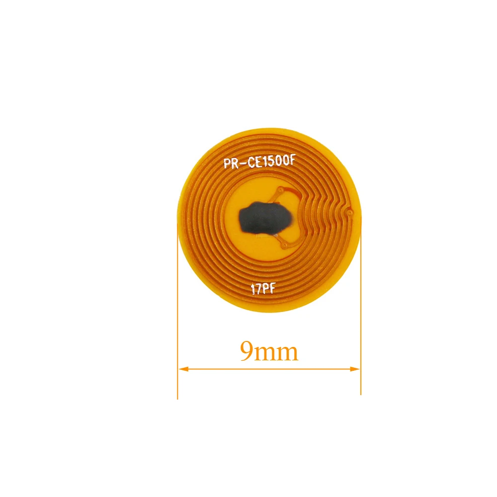 Диаметр 9 мм MF1 S50 Mini NFC 13 56 МГц MIFARE Classic 1K Bytes чип Tag FPC Sticker RFID система контроля