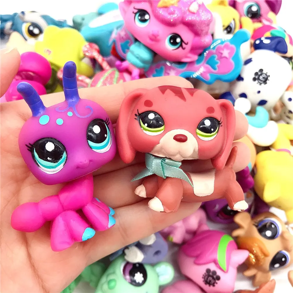 

5pcs/lot Pet Shop Figure Toys Kitty unicorn Dog Animal Action Toy Collection Rare Glam Kids Toy Gift