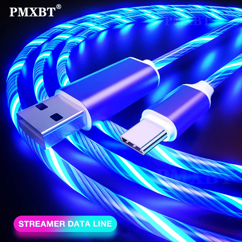 Светящееся Зарядное устройство USB кабель со светодиодной подсветкой 1 м|Кабели