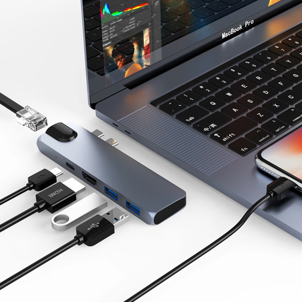 картридер для компьютера USB C концентратор док-станция к 3 0 HDMI адаптер сплиттер