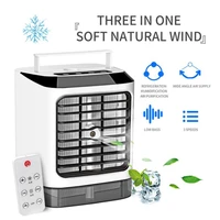 air conditioner with remote control desktop air cooler fan mini three gear modes water cooling fan portable home air fan summer