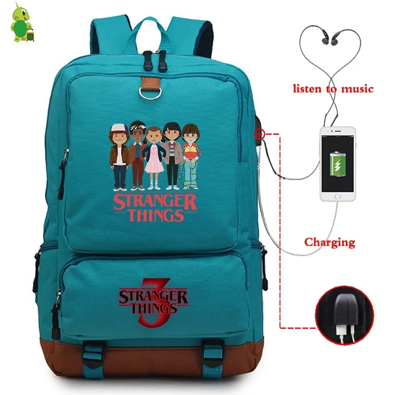 32 Mochila странные вещи рюкзаки мужские женские рюкзак USB зарядка путешествия ноутбук рюкзак большие школьные сумки для подростков мальчиков девочек - Цвет: 32