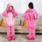 Пижама-Кигуруми для маленьких девочек, розовая пижама в виде единорога, Тоторо, пантеры, панды, одежда для сна, аниме костюмы для косплея, детский комбинезон