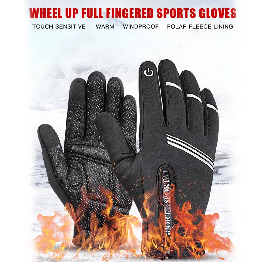 

Windproof Cycling Gloves Bicycle Touch Screen Riding MTB Bike Glove Thermal Warm Motorcycle Winter Autumn Bike Clothing