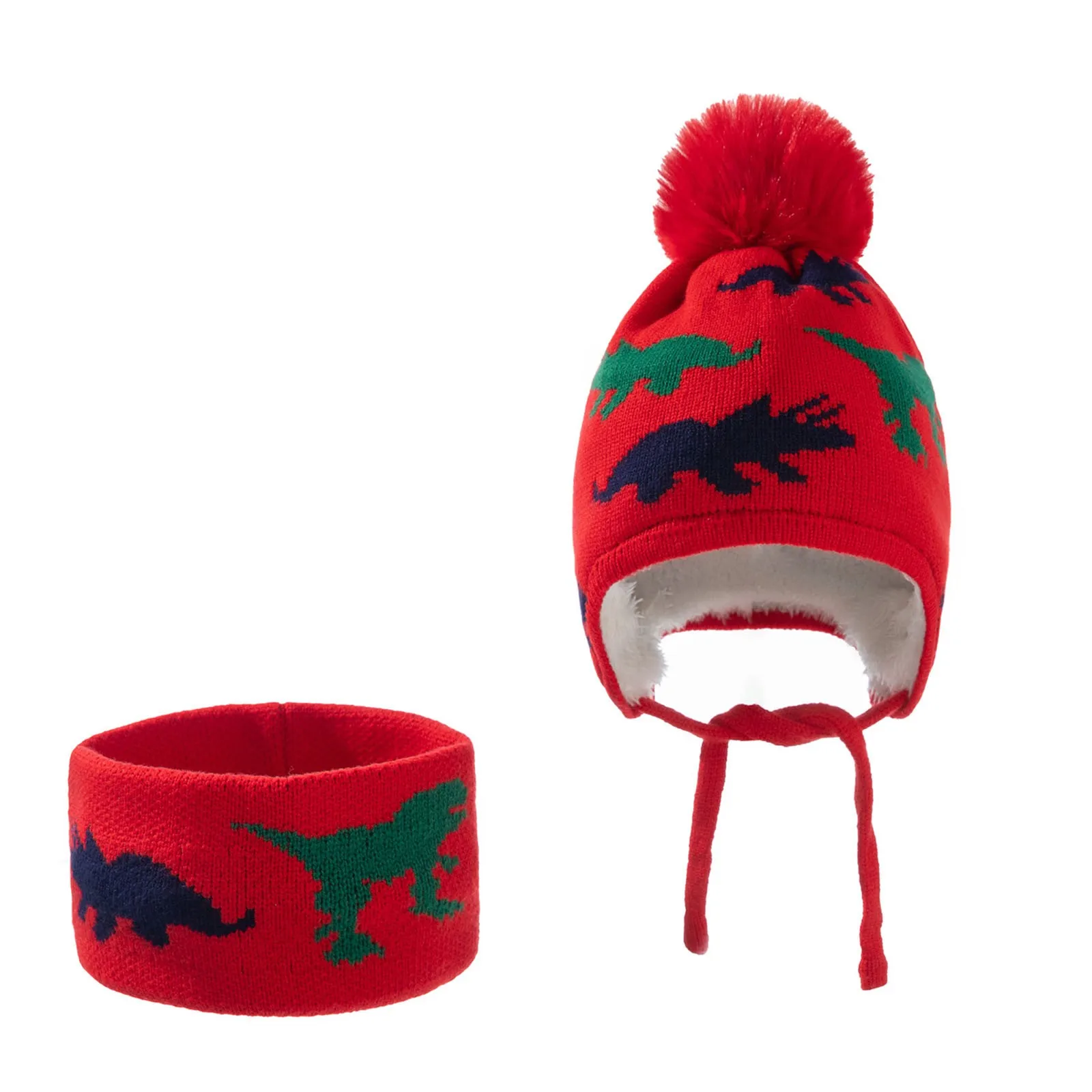 

2021 детская теплая трикотажная шапка с защитой от холода и воротником комплект из шапки и шарфа для улицы модные удобные высококачественные ...