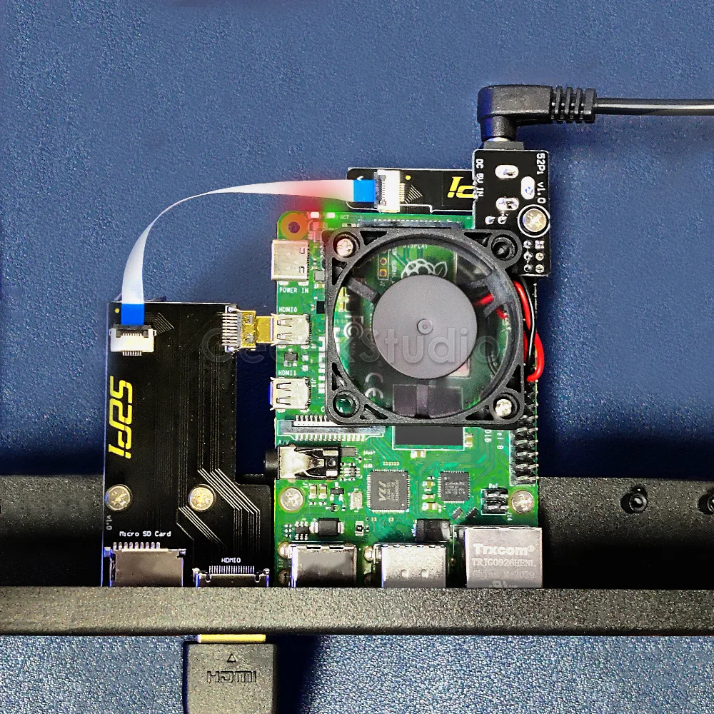 Стальной кронштейн 1U для Raspberry Pi 4B Clusters 19 дюймов 4 слота 5 в постоянного тока TF