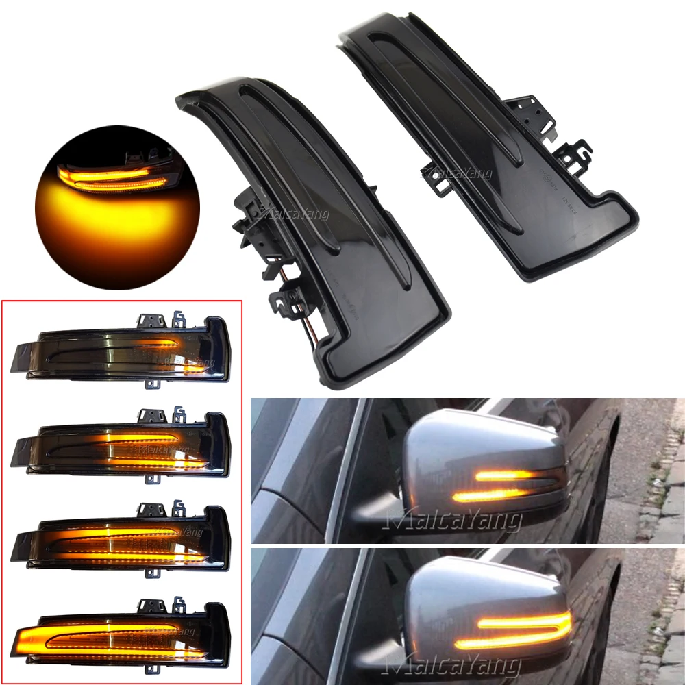 Автомобиль желтый Динамический светодиодный Зеркало заднего вида Индикатор