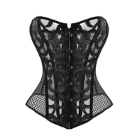 women hollow out white gothic bustiers sexy waist corset tops black steampunk corsage overbust lace up lingerie bodice s 6xl