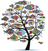 azsg fishes tree silicone clear stamps for scrapbooking diy clip art card making decoration stamps crafts