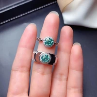 mdina green moissanite gemstone ring for women jewelry engagement ring for wedding 925 sterling silver ring birthday gift