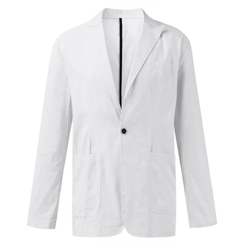 Лидер продаж деловой мужской блейзер льняной приталенный пиджак для свадебной