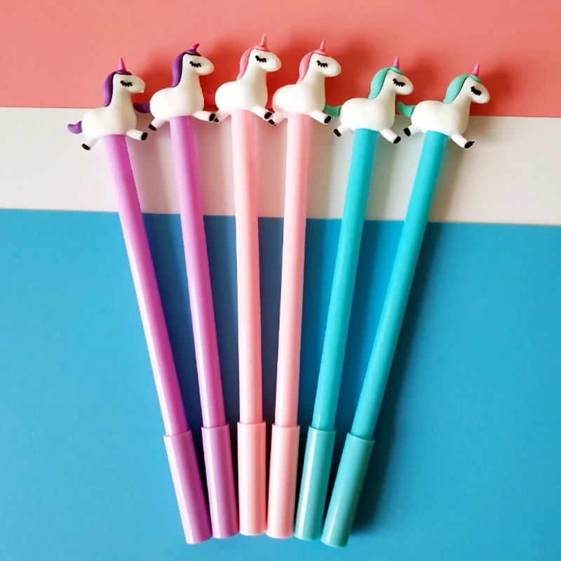 1 шт./лот кавайная гелевая ручка с единорогом милые подарки для девочек школьные и